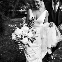 Simple Mermaid Bohemian Wedding Dresses Deep V Neck Sleeveless Bridal Gowns - Thumbnail 4