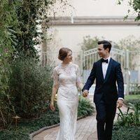 Simple Mermaid Bohemian Wedding Dresses High Neck Short Sleeve Delicate Lace Bridal Gowns - Thumbnail 3