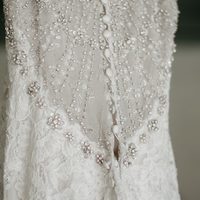 Stunning Mermaid Bohemian Garden Wedding Dresses Crew Neck Sleeveless Delicate Lace Beading Crystals Bridal Gowns - Thumbnail 2