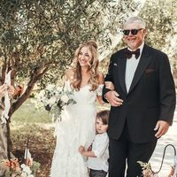 Simple Bohemian Garden Wedding Dresses Off the Shoulder Delicate Lace Bridal Gowns - Thumbnail 2