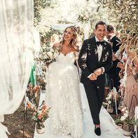 Simple Bohemian Garden Wedding Dresses Off the Shoulder Delicate Lace Bridal Gowns - Thumbnail 3