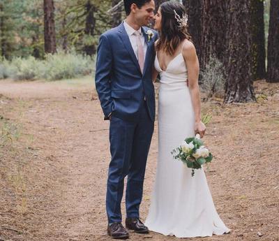 Simple Mermaid Garden Wedding Dresses Spaghetti Straps Backless Bridal Gowns