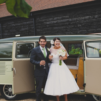 Bohemian A Line Tulle Wedding Dresses Short Sleeve Crew Neck Polka Dots Bridal Gowns - Thumbnail 2