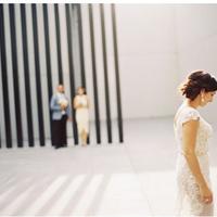 Bohemian Mermaid Tulle Wedding Dresses Sheer Crew Neck Short Sleeve Lace Appliques Bridal Gowns - Thumbnail 4