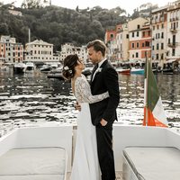  Bohemian Mermaid SatinWedding Dresses Sheer Crew Neck Long Sleeve Delicate Lace Keyhole Back Bridal Gowns - Thumbnail 1