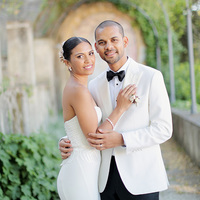 Unique Mermaid Garden Wedding Dresses Strapless Pealrs Sleeveless Unique Bridal Gowns - Thumbnail 3