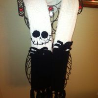 Nightmare before Christmas inspired scarf set65 - Thumbnail 4