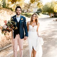 Glamorous Mermaid Garden Wedding Dresses Spaghetti Straps Lace Side Slit Bridal Gowns - Thumbnail 4