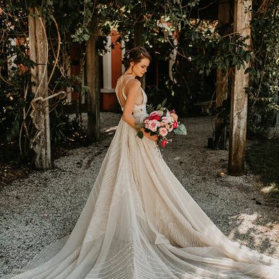 Glamorous ball gown boho beach wedding dresses spaghetti straps light champagne beading crystals bridal gowns - Thumbnail 4