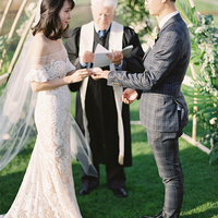 Glamorous Mermaid Garden Wedding Dresses Off the Shoulder Delicate Lace Champagne Lining Bridal Gowns - Thumbnail 2