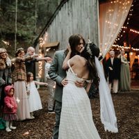 Glamorous A Line Boho Beach Wedding Dresses Off the Shoulder Unique Lace Bridal Gowns - Thumbnail 3