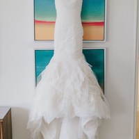 Stunning Mermaid Wedding Dresses Strapless Ruched Bodice Ruffle Bridal Gowns - Thumbnail 2