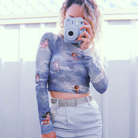 Free Shipping-ANGEL'S TURTLENECK MESH TOP - Thumbnail 1