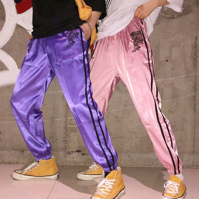 Tiger embroidery stripe jogger pants - Thumbnail 4