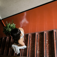 Simple Mermaid Garden Wedding Dresses Crew Neck Crisscross Back Lace Appliques Bridal Gowns - Thumbnail 1