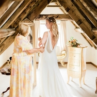 Romantic Mermaid Garden Wedding Dresses Crew Neck Sleeveless Sash Bridal Gowns - Thumbnail 2