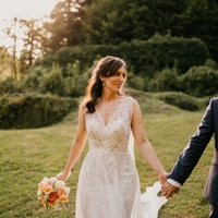 Romantic Mermaid Garden Wedding Dresses Sexy Deep V Neck Lace Appliques Bridal Gowns - Thumbnail 1