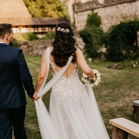 Romantic Mermaid Garden Wedding Dresses Sexy Deep V Neck Lace Appliques Bridal Gowns - Thumbnail 3