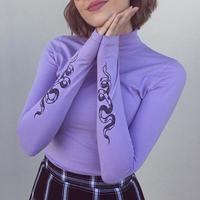 Glitter PARADISE Rhinestone Snake Pastel Purple Top - Thumbnail 2