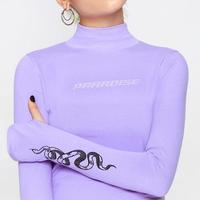 Glitter PARADISE Rhinestone Snake Pastel Purple Top - Thumbnail 3