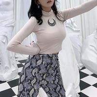 High Collar Transparent Moon T-shirt - Thumbnail 1