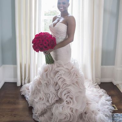 Romantic mermaid stunning wedding dresses sweetheart ruched bodice ruffle bridal gowns - Thumbnail 5