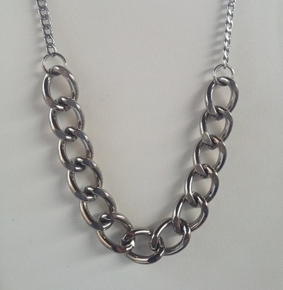 Silver Chain Cuban Link Necklace