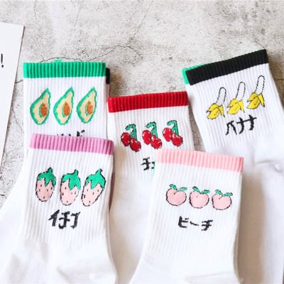 Aesthetic fruit socks (set/5 pairs)
