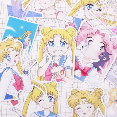 SAILOR MOON CUTE STICKERS ( SET A / 21PCS )