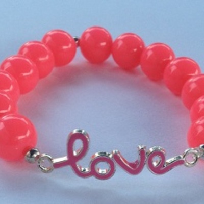 Hot pink love bracelet