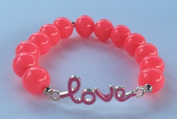 Hot Pink Love bracelet