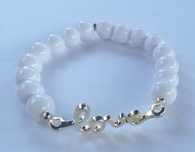 White Silver Love bracelet