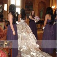  Elegant Satin Wedding Dress Ball Gowns Sweetheart Ivory Sparkly Crystal Beaded Lace Up Chapel Train Bridal Gowns - Thumbnail 2