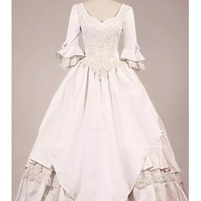Hippie victorian wedding dress new style vintage 3/4 long sleeves wedding dresses ball gown lace bridal ball gowns dresses - Thumbnail 4