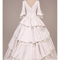 Hippie VICTORIAN WEDDING DRESS new style Vintage 3/4 long sleeves Wedding Dresses ball gown Lace Bridal Ball Gowns Dresses - Thumbnail 1