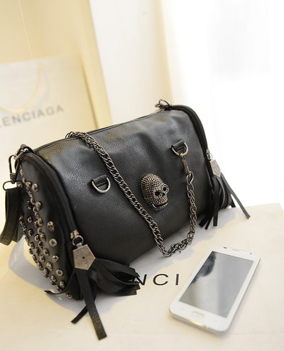 Gothic Punk Style Skull Rivet Women's Bag
