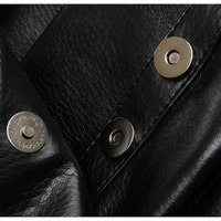 Leather Large Capacity Skull Rivet Black Bag - Thumbnail 3