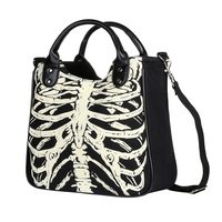 Black Gothic Skeleton Handbag - Thumbnail 1