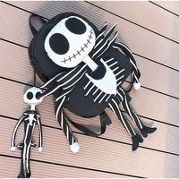 Black Gothic Harajuku SKull Skeleton Backpack School Bag - Thumbnail 4