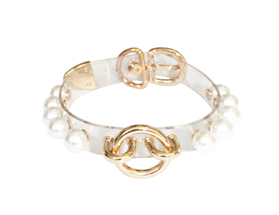 Marina Choker ( Clear + Gold )