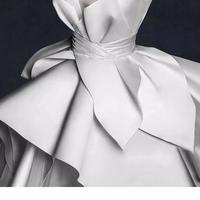 Wedding dress new bride vintage satin palace princess fantasy simple show thin autumn and winter long tail - Thumbnail 2