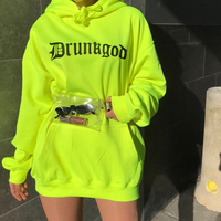 DRUNK GOD NEON HOODIE - Thumbnail 1