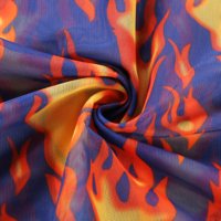 Free Shipping-CYBER PUNK FLAME MESH TOP - Thumbnail 3