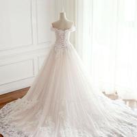  Princess Wedding Dresses Turkey White Appliques Pink Satin Inside Elegant Bride Gowns Plus Size - Thumbnail 2
