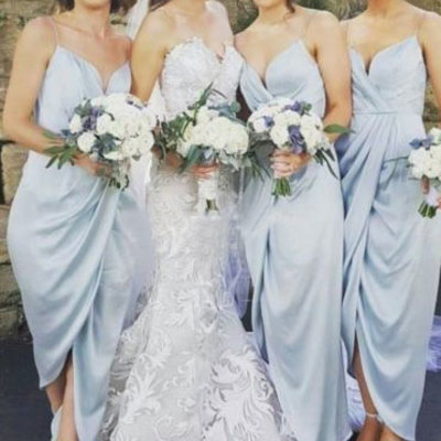 Spaghetti straps long bridesmaid dresses under 100 - Thumbnail 5
