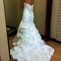 Bridal Dresses Taffeta Wedding Dresses For Women Sweetheart Strapless Lace Up Sexy Mermaid Backless Long Beaded Crystal Bridal Gowns - Thumbnail 2