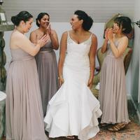 Vestido De Novia Mermaid Wedding Dresses Spaghetti Straps With Crystals Beadings Ruffles Bridal Dresses Gowns Plus Size Custom Made - Thumbnail 1