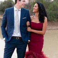 Burgundy Mermaid Wedding Dresses Wine Red Strapless Backless Long Bridal Party Gowns Plus Size vestidos de novia sirena - Thumbnail 2