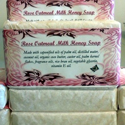 Rose oatmeal milk & honey all natural soap