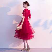 Cute lace tulle short prom dress, homecoming dress - Thumbnail 4